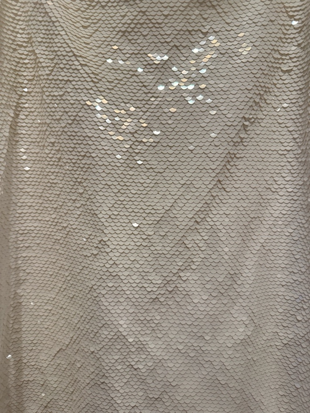 Abercrombie & Fitch White Sequin Spaghetti Strap Dress Wedding Bachelorette - Picture 2 of 7